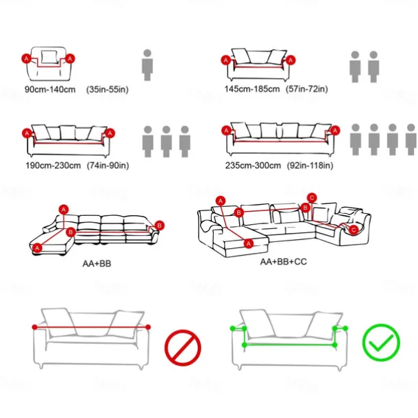 Velvet Sofa Slipcover Burgundy Stretch Couch Covers for Cushion Couch Thick Soft Sofa Cover Washable Furniture Protector, Couch Covers for Dogs, Form Fit Couch Slipcover