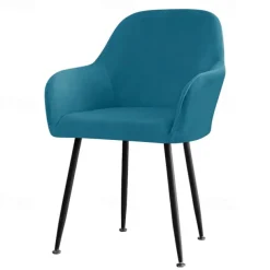 Velvet Stretch Wingback Chair Cover Burgundy Slipcover Wing Chair Cover,Reusable Protector Cover for Dining Room Home DecorWashable