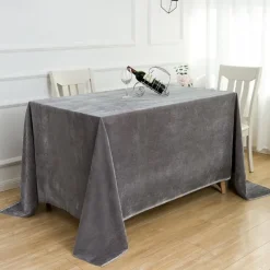 Velvet Tablecloth Farmhouse Black Table Cloth Spring Tablecloth Round Outdoor Cloth Table Cover Oval Rectangle For Picnic,Wedding,Dining,Easter,Kitchen
