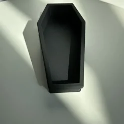 Versatile Gothic Coffin Planter Box for Succulents, Candy & Jewelry Storage - Perfect for Halloween & Easter Decor Indoor/Outdoor Use