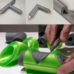 Versatile 3-Pack Plastic Pipe Insulation Cutter Set - Easy Cut Foam Tool for 41mm, 46mm, 53mm Pipes - Residential, Industrial & Commercial Insulation