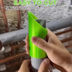 Versatile 3-Pack Plastic Pipe Insulation Cutter Set - Easy Cut Foam Tool for 41mm, 46mm, 53mm Pipes - Residential, Industrial & Commercial Insulation