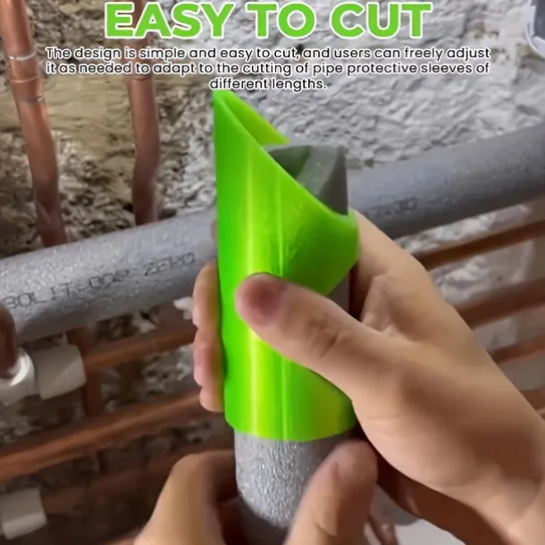 Versatile 3-Pack Plastic Pipe Insulation Cutter Set - Easy Cut Foam Tool for 41mm, 46mm, 53mm Pipes - Residential, Industrial & Commercial Insulation