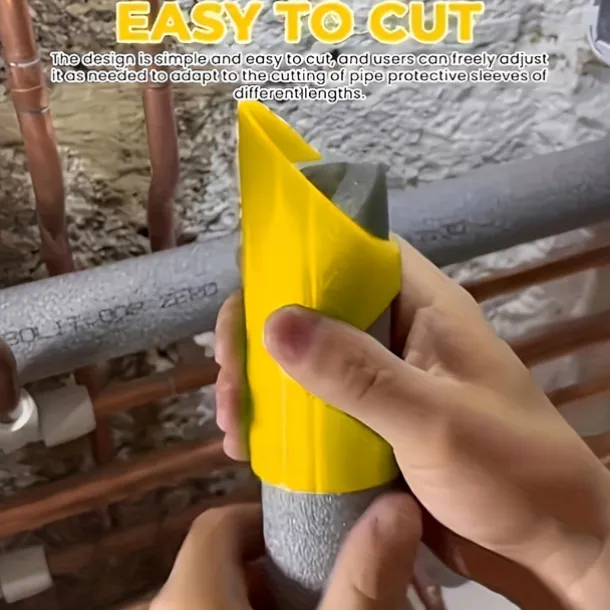 Versatile 3-Pack Plastic Pipe Insulation Cutter Set - Easy Cut Foam Tool for 41mm, 46mm, 53mm Pipes - Residential, Industrial & Commercial Insulation