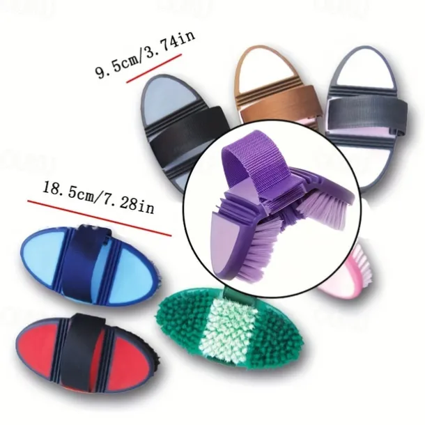 Versatile Soft Bristle Horse Brush - Bendable, Multi-Angle Grooming Tool for Horses, Cows - Ideal for Bathing and Cleaning