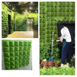 Vertical Hanging Wall, Growing Bag Green Planting Bags, Gardening Vegetable Seedling Living Garden Bag Home Supplies 18/25/36/49/64/72 Pockets