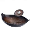 Vessel Sink for Bathroom Modern Leaf Style Bathroom Vanity Sinks Above Counter Countertop Basin sink