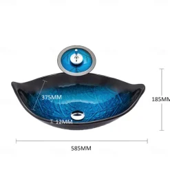 Vessel Sink for Bathroom Modern Leaf Style Bathroom Vanity Sinks Above Counter Countertop Basin sink