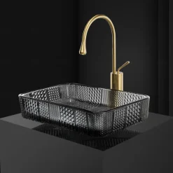 Vessel Sink for Bathroom Modern Rectangular Bathroom Vanity Sinks Above Counter Glass Countertop Basin sink