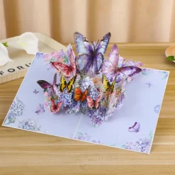 Vibrant 3D Butterfly & Daisy Pop-Up Greeting Card Best Gift for Mom, Mother's Day Flower Bouquet Card, Teacher Appreciation, Birthday, Thank You Greeting
