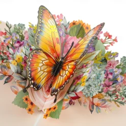 Vibrant 3D Butterfly & Daisy Pop-Up Greeting Card Best Gift for Mom, Mother's Day Flower Bouquet Card, Teacher Appreciation, Birthday, Thank You Greeting