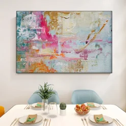 Vibrant Painting hand painted Abstract Painting pink Painting Canvas Painting Handmade Painting Large pattle knife Oil Painting Home Decor Wall Art painting