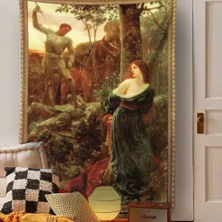 Victorian Hanging Tapestry Wall Art Decor Photograph Backdrop Blanket Curtain Home Bedroom Living Room Decoration