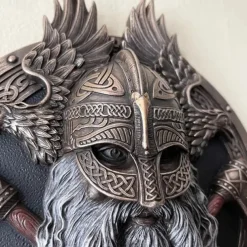 Viking Berserker Double Axe Wall Decoration Plaque House Decoration Garden Decoration Resin Home Decoration Crafts