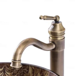 Vintage Bathroom Vessel Sink Set Round 16.5