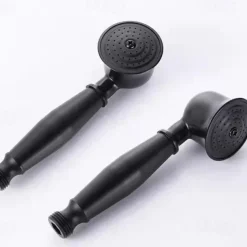 Vintage Bathtub Faucet Floor Mount, Bath Tub Filler Mixer Tap Freestanding with Heldhand Showerhand, 360 Swivel High Arc Spout Standing Shower Faucet