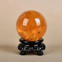 Vintage Black Hollow Round Base - Resin Crystal Ball & Egg Display Stand, Aesthetic Home Decor Accent