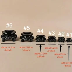 Vintage Black Hollow Round Base - Resin Crystal Ball & Egg Display Stand, Aesthetic Home Decor Accent