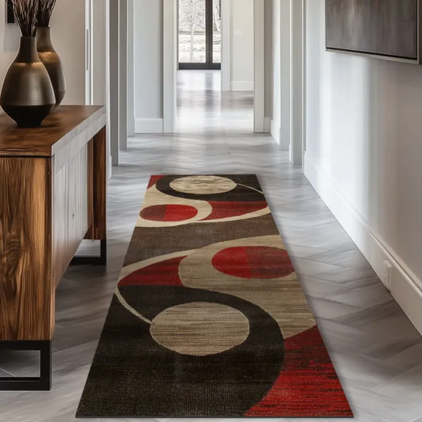 Vintage Boho Shaggy Hallway Runner Rug Soft, Non-Slip Washable Entryway Mat, Farmhouse Kitchen, Bathroom, Bedroom Area Carpet