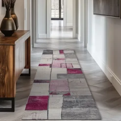 Vintage Boho Shaggy Hallway Runner Rug Soft, Non-Slip Washable Entryway Mat, Farmhouse Kitchen, Bathroom, Bedroom Area Carpet