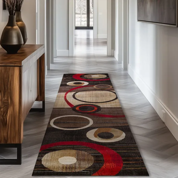 Vintage Boho Shaggy Hallway Runner Rug Soft, Non-Slip Washable Entryway Mat, Farmhouse Kitchen, Bathroom, Bedroom Area Carpet