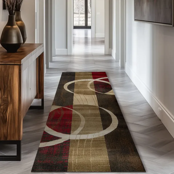 Vintage Boho Shaggy Hallway Runner Rug Soft, Non-Slip Washable Entryway Mat, Farmhouse Kitchen, Bathroom, Bedroom Area Carpet