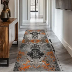Vintage Boho Shaggy Hallway Runner Rug Soft, Non-Slip Washable Entryway Mat, Farmhouse Kitchen, Bathroom, Bedroom Area Carpet