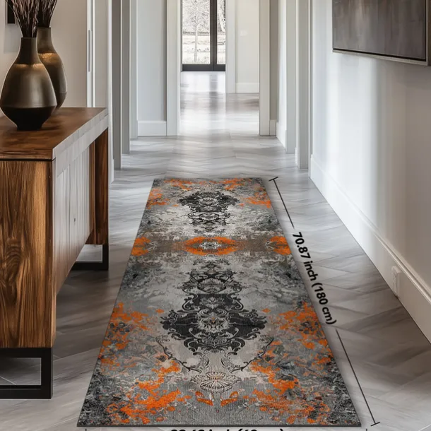 Vintage Boho Shaggy Hallway Runner Rug Soft, Non-Slip Washable Entryway Mat, Farmhouse Kitchen, Bathroom, Bedroom Area Carpet