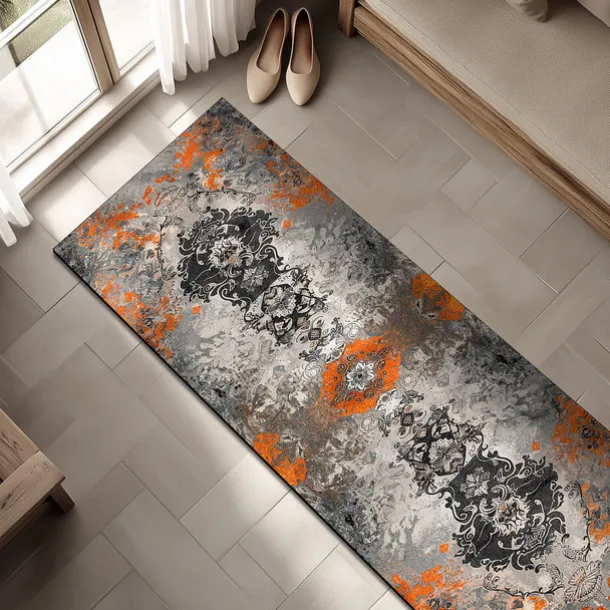 Vintage Boho Shaggy Hallway Runner Rug Soft, Non-Slip Washable Entryway Mat, Farmhouse Kitchen, Bathroom, Bedroom Area Carpet