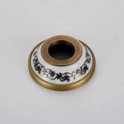 Vintage Brass Bathtub Faucet Wall Mounted Dual Handle Bath Tub Taps, Bathroom Mixer Tap, with Cold and Hot Hose