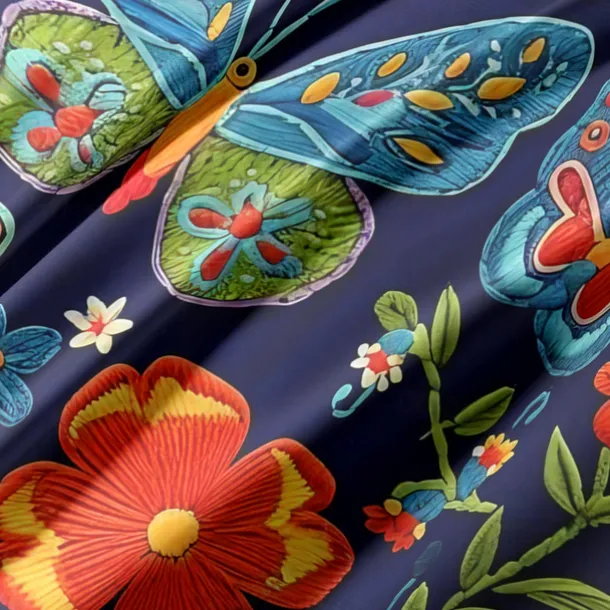 Vintage Butterfly Pattern Duvet Cover Set Set Soft 3-Piece Luxury Cotton Bedding Set Home Decor Gift King Queen Duvet Cover