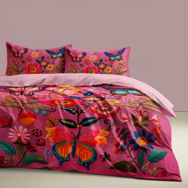 Vintage Butterfly Pattern Duvet Cover Set Set Soft 3-Piece Luxury Cotton Bedding Set Home Decor Gift King Queen Duvet Cover