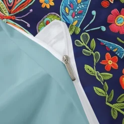 Vintage Butterfly Pattern Duvet Cover Set Set Soft 3-Piece Luxury Cotton Bedding Set Home Decor Gift King Queen Duvet Cover