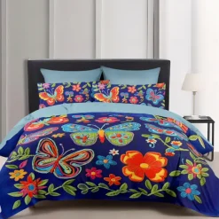 Vintage Butterfly Pattern Duvet Cover Set Set Soft 3-Piece Luxury Cotton Bedding Set Home Decor Gift King Queen Duvet Cover