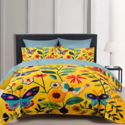 Vintage Butterfly Pattern Duvet Cover Set Set Soft 3-Piece Luxury Cotton Bedding Set Home Decor Gift King Queen Duvet Cover