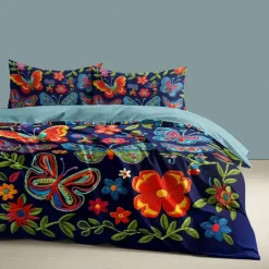 Vintage Butterfly Pattern Duvet Cover Set Set Soft 3-Piece Luxury Cotton Bedding Set Home Decor Gift King Queen Duvet Cover