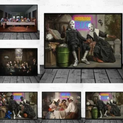 Vintage Canvas Painting Posters Masked Artist Criss Bellini Print Art Works For Home Wall Living Room Decoration Picture Cuadros