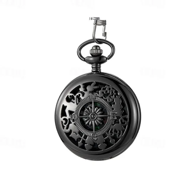 Vintage Style Compass Pocket Watch Essential Equipment for Outdoor Mountaineering and Exploration Adventures