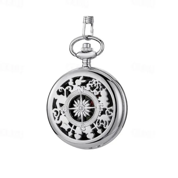 Vintage Style Compass Pocket Watch Essential Equipment for Outdoor Mountaineering and Exploration Adventures