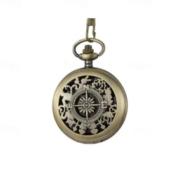 Vintage Style Compass Pocket Watch Essential Equipment for Outdoor Mountaineering and Exploration Adventures