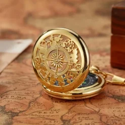 Vintage Style Compass Pocket Watch Essential Equipment for Outdoor Mountaineering and Exploration Adventures