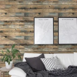 Vintage Wallpaper Wall Mural 1pc Thickened Wood Grain Contact Paper, Home Decor PVC Material Self-Adhesive Wallpaper Waterproof Oilproof For Cabinets Tables Home Renovation 45x1000cm(17.7