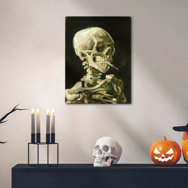 Vintage Witch Forest Painting Poster Halloween Wall Decoration Print Witch Canvas Print Halloween Wall Art Aesthetic