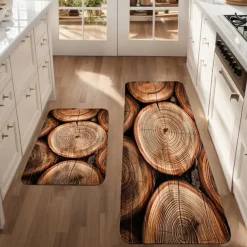 Vintage Wooden Area Rug Kitchen Mat Non-Slip Oil Proof Floor Mat Livingroom Rug Indoor Outdoor Mat Bedroom Decor Bathroom Mat Entrance Rug Door Mat