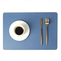 Vinyl Placemat Waterproof Pu Leather Heat Resistant Dining Table Place Table Plate Mat Xmas Decor Fall Kitchen Table Mats Indoor Outdoor