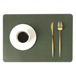 Vinyl Placemat Waterproof Pu Leather Heat Resistant Dining Table Place Table Plate Mat Xmas Decor Fall Kitchen Table Mats Indoor Outdoor