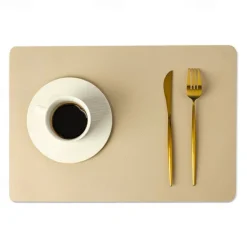 Vinyl Placemat Waterproof Pu Leather Heat Resistant Dining Table Place Table Plate Mat Xmas Decor Fall Kitchen Table Mats Indoor Outdoor
