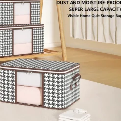 Visual Clothes Storage Bag Wardrobe Sorting Storage Box Portable Storage Bag Winter Quilt Storage Box