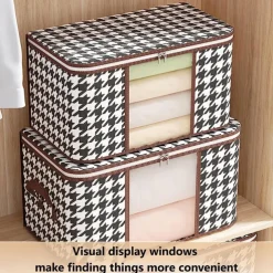 Visual Clothes Storage Bag Wardrobe Sorting Storage Box Portable Storage Bag Winter Quilt Storage Box