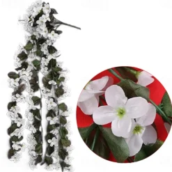 Vivid Artificial Hanging Orchid Bunch Simulation Flower Vine Violet Hanging Flower Vine Wall Hanging Orchid Hanging Basket Flower Balcony Home Decoration Flower Wall For Wedding Garden Decoration